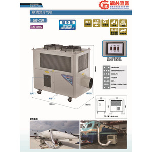 SAC-250 Industrial Portable Air Cooler 2000W Cooling Only Metal Body R-410A Refrigerant - Product Image 3