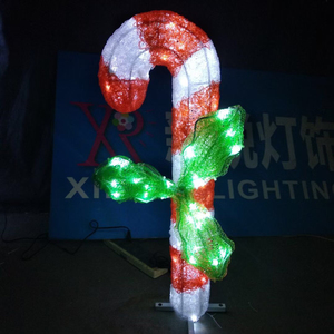 Luz LED 3D Grande con Forma de Bastón de Caramelo, Decoración Comercial para Exteriores, Calles, Parques Navideños, Zonas Escénicas, con Clasificación IP65 - Product Image 1