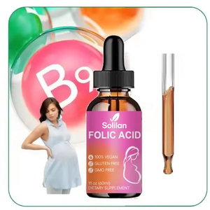 Suplemento Líquido de Ácido Fólico Solilan OEM, Gotas de Ácido Fólico Líquido para la Salud de la Mujer, Apoyo a la Embarazo y Aumento de Energía - Product Image 2