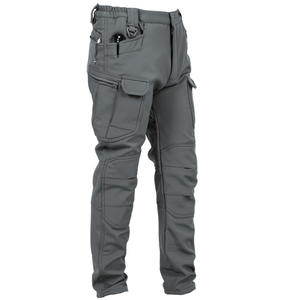 <span class=keywords><strong>Pantaloni</strong></span> da Uomo Tattici Impermeabili in Softshell Traspiranti Invernali Cargo da Escursionismo Multi-Tasca in Pile Spesso da Lavoro - Product Image 4
