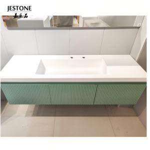 Lavabos de Corian blancos de superficie sólida Vanities del <span class=keywords><strong>precio</strong></span> de fábrica de Jestone para el cuarto de baño - Product Image 6