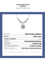 Collier Moissanite en argent Sterling S925 pour femmes colliers en cristal de Cube de sucre d'été polyvalents à la mode haut de gamme