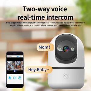 Kamera Keamanan Rumah Nirkabel TYSH Wifi 3mp Deteksi Manusia Dalam Ruangan Panggilan Satu Klik Pintar Monitor Bayi Kamera Jaringan - Product Image 2