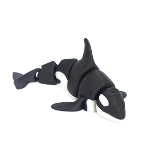 Baleine imprimée en 3D, pièce décorative, cadeau, modèle d'animal articulé, cadeau artisanal en plastique - Product Image 1