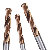 Foret en acier au tungstène à queue droite HRC55 pour outil de perçage CNC haute vitesse, coupe d'acier allié