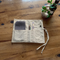 Sac à couverts en coton écologique personnalisé pochettes cuillère sacs de serviettes en lin à rabat pour faveur de mariage
