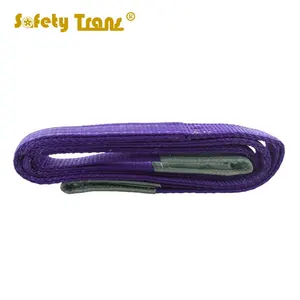 30mm 1T Purple Polyester Double Eye Flat Webbing Lifting Sling