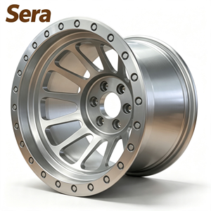 Nuevas Llantas Sera 16-21 <span class=keywords><strong>4x4</strong></span> 6x139.7 de 25 mm, Aleación de Aluminio Forjado, Diseño Cóncavo, Todoterreno, Beadlock, 17x9 ET30/35 con Color Personalizado - Product Image 4
