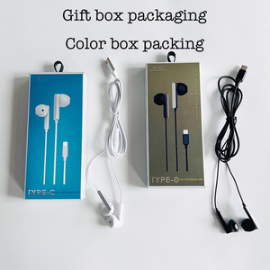Auriculares con cable tipo C Auriculares con cable intrauditivos de alta calidad de sonido Auriculares de bajo costo de 1 metro de longitud de cable bicolor - Product Image 5