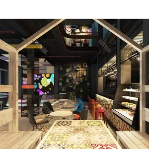 Bar bancone Design Coffee Shop attrezzature da bar posti a sedere Drink Rack mobili per il caffè