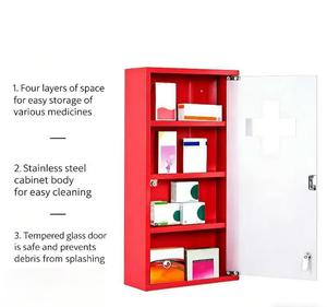 <span class=keywords><strong>Armoire</strong></span> à <span class=keywords><strong>pharmacie</strong></span> en acier inoxydable avec étagères à niveaux, <span class=keywords><strong>armoire</strong></span> de rangement pour médicaments d'hôpital/clinique avec 4 séparateurs - Product Image 2