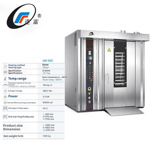 Công nghiệp Lò quay gas DIESEL điện lớn không khí nóng thương mại 32 khay lò nướng bánh mì bagutte và Lò quay Pizza - Product Image 6