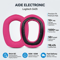Coussinets d'oreille de remplacement G435, coussinets d'oreille en maille/coussinets de bandeau compatibles avec les casques de jeu sans fil Logitech G435