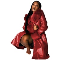 Manteaux en fausse fourrure chauds d'hiver pour femmes grandes tailles, vêtements pour femmes, vêtements en PU, manteaux à empiècements, parkas pour femmes, vestes