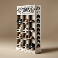 Étagères d'affichage de chapeaux en carton personnalisées, support d'affichage de chapeaux de baseball pour le stockage en magasin, support d'affichage de vente au détail