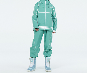 Nuova Tuta da Sci con Cappuccio e Zip 2025, Impermeabile e Calda, Set Sportivo da <span class=keywords><strong>Montagna</strong></span>, Completo Antivento per Sci e Snowboard - Product Image 2