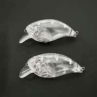 Señuelo de Pesca Japonés Tipo Crankbait, 50mm, 9.6g, Acción Superficial, Little Fat Black Pit, para Pesca Competitiva de Perca, Cuerpo sin Pintar
