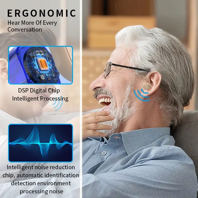 Wireless OTC hearing aids device invisible hearing aid rechargeable manufacturer Ear   Hearing Products wholesale