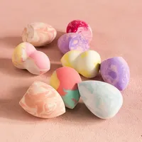 Éponge de maquillage professionnelle pour le visage, variété de couleurs, super douce, forme unique, vente en gros, logo de marque personnalisé, OEM, nouveauté