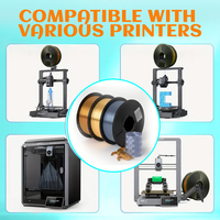 Filament d'imprimante 3D LZK PETG en fibre de carbone 1,75 mm, température d'impression 240°C, fabriqué en Chine
