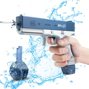水鉄砲おもちゃグロックピストル電気高圧連続ショット大容量貯水ビーチウォーターゲームおもちゃ銃子供用