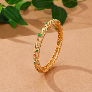 <span class=keywords><strong>Jade</strong></span> Natural Noble Consort Pulsera Chapado en oro Ice Yang Pulsera <span class=keywords><strong>de</strong></span> piedras preciosas verdes Flor filiforme antigua Pulsera <span class=keywords><strong>de</strong></span> estilo <span class=keywords><strong>chino</strong></span> - Product Image 3