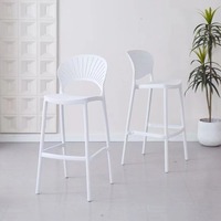 Tabouret de comptoir de cuisine intérieur extérieur commercial de haute qualité couleurs chaises de bar en plastique
