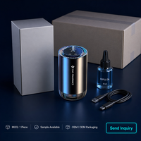 Diffuseur d'arômes pour voiture ciel étoilé, diffuseur d'air ultrasonique portable, rechargeable par USB type-C, lumière LED, 50 mL