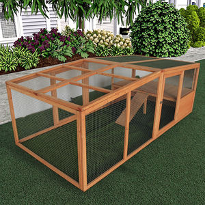 Modern Tarz Büyük Paslanmaz Çelik Ahşap Rüzgar Geçirmez Açık Hava Evcil Hayvan Kafesi Tavuk Kümesi Tavşan Kulübesi Küçük Hayvanlar İçin Kutulu Her Mevsim - Product Image 3