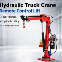 Grue hydraulique pour camion pour usage agricole et chantiers de construction, grue portable montée sur camion pour l'installation d'équipements