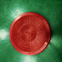 Plateau d'alimentation automatique en plastique de forme ronde pour poussins et poulets de chair, rouge, en promotion