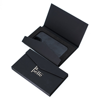 Étui de téléphone portable intelligent de luxe noir de haute qualité emballage boîte-cadeau en carton avec logo personnalisé taille