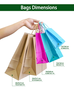 Bolsas de Papel Kraft Resistentes y Personalizables de Alta Calidad para Supermercados y Promociones, Ecológicas - Product Image 2