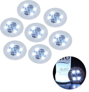 Pin-powered đa màu sắc EVA <span class=keywords><strong>LED</strong></span> Coaster nhấp nháy chai dưới miếng đệm ánh sáng lên promo uống dẫn ánh sáng nhãn dán cho chai - Product Image 1
