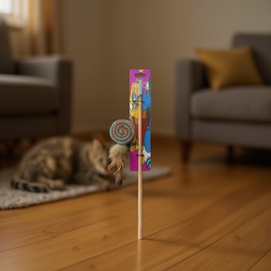 Bacchetta Interattiva per Gatti con Design a Lecca-lecca per Movimento e Gioco - Product Image 1