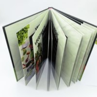 Buku Menu Makanan Barat Sampul Keras Kustom Cetak Warna Penuh Katalog Daftar Anggur Hotel Restoran