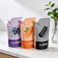 Liquide à lessive en sachet Doypack de 500 ml, 1 L, 2 L, écologique, liquide à lessive debout avec bec verseur réutilisable