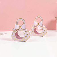Boîte à bonbons créative de style européen, motif à pois, emballage mignon avec fenêtre visible, fourniture directe d'usine, vente en gros personnalisée