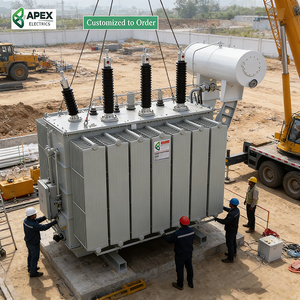 Transformateur de puissance standard IEC 10MVA-50MVA 115KV 132KV 13.8KV, transformateur abaisseur, enroulement 100% cuivre, compatible Smart Grid - Product Image 2