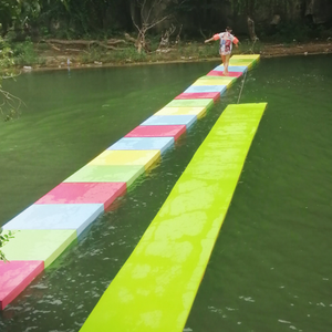 Piste parc aquatique piscine jouets sport <span class=keywords><strong>pont</strong></span> flottant tapis d'eau flottant à vendre - Product Image 1