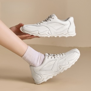 Chaussures décontractées pour filles De Xun, respirantes, à lacets, en cuir véritable, avec design patchwork - Product Image 3
