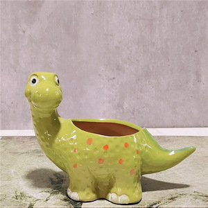 <span class=keywords><strong>2022</strong></span> nouveau design amérique Offre Spéciale dinosaure jardinière conteneur vente en gros animal coloré en céramique plantes succulentes pot de fleur - Product Image 6