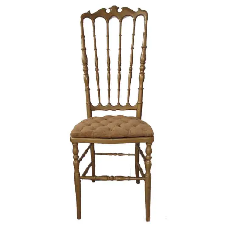 Wholesale Wooden Wedding Banquet Napoleon Chairs Movable Chairs Royal Chair golden