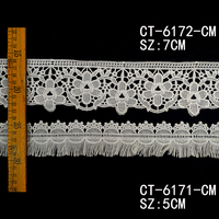 Garniture de broderie du fabricant Sequin large dentelle fleur bordure Crochet tissu pour vêtements pour chaussures et sacs