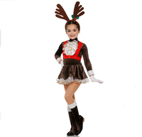 Costumes de danse pour filles, tenue de scène pour enfants, robe de danse animale, robe de ballet en velours pour enfants, tutu de renard