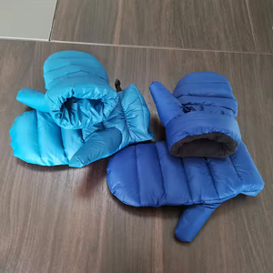Mitaines d'extérieur coupe-vent, imperméables et ultralégères, en nylon, avec rembourrage 650 Fill Power, longueur poignet, pour le camping et l'hiver - Product Image 3