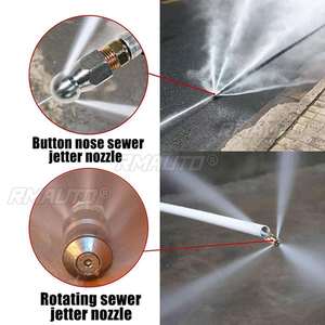 Kit de nettoyage de canalisations pour nettoyeur haute pression Karcher, tuyau de 1/4 pouce NPT, tuyau de nettoyage des drains, buse de nettoyage de canalisations à bouton et rotative - Product Image 5