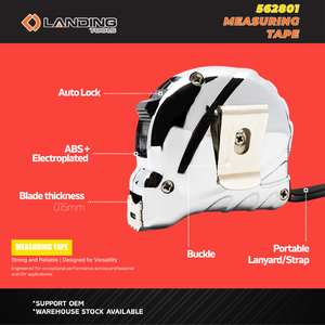 Bán buôn chuyên nghiệp <span class=keywords><strong>Ergonomic</strong></span> bạc Chrome Băng biện pháp 5m 16ft cho xây dựng và thiết kế nội thất dự án - Product Image 2