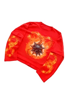 Pháp Terry hoodie quá khổ tùy chỉnh cổ áo cổ áo áo thun 100% cotton kiểm tra vải DTG in ấn áo nam - Product Image 1