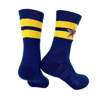 Chaussettes de football antidérapantes à logo personnalisé 2025, couleur unie, avec bande au genou, pour entraînement, basketball, fitness, course à pied, séchage rapide, semelle en tissu éponge